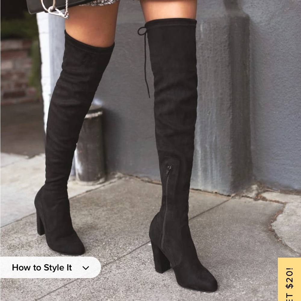 lulu’s suede over the knee boots- Wore once for couple of hours